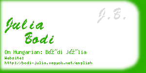 julia bodi business card