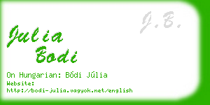 julia bodi business card